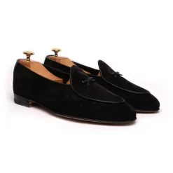 Viola Milano - Unlined Belgian Loafer - Black - Handmade in Italy - Luxury Exclusive Collection - Avvenice