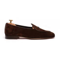 Viola Milano - Unlined Belgian Loafer - Brown Suede - Handmade in Italy - Luxury Exclusive Collection - Avvenice