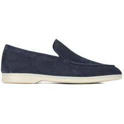 Viola Milano - Unlined Capri Suede Loafer - Navy - Handmade in Italy - Luxury Exclusive Collection - Avvenice