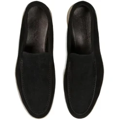 Viola Milano - Unlined Capri Suede Loafer - Black - Handmade in Italy - Luxury Exclusive Collection - Avvenice