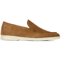 Viola Milano - Unlined Capri Suede Loafer - Polo Brown - Handmade in Italy - Luxury Exclusive Collection - Avvenice