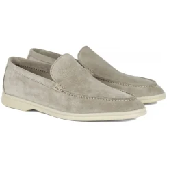 Viola Milano - Unlined Capri Suede Loafer - Natural - Handmade in Italy - Luxury Exclusive Collection - Avvenice