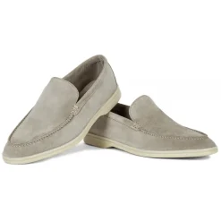 Viola Milano - Unlined Capri Suede Loafer - Natural - Handmade in Italy - Luxury Exclusive Collection - Avvenice