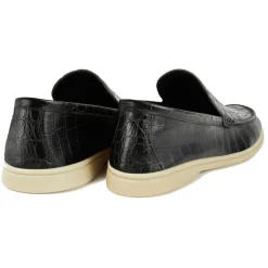 Viola Milano - Unlined Capri Croco Loafer - Forest - Handmade in Italy - Luxury Exclusive Collection - Avvenice