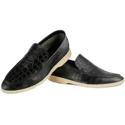 Viola Milano - Unlined Capri Croco Loafer - Forest - Handmade in Italy - Luxury Exclusive Collection - Avvenice