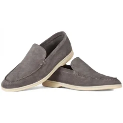 Viola Milano - Unlined Capri Suede Loafer - Grey - Handmade in Italy - Luxury Exclusive Collection - Avvenice