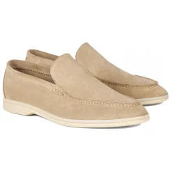 Viola Milano - Unlined Capri Suede Loafer - Beige - Handmade in Italy - Luxury Exclusive Collection - Avvenice