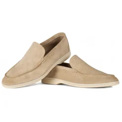 Viola Milano - Unlined Capri Suede Loafer - Beige - Handmade in Italy - Luxury Exclusive Collection - Avvenice