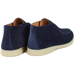 Viola Milano - Unlined City Suede Loafer - Navy - Handmade in Italy - Luxury Exclusive Collection - Avvenice