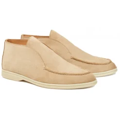 Viola Milano - Unlined City Suede Loafer - Beige - Handmade in Italy - Luxury Exclusive Collection - Avvenice