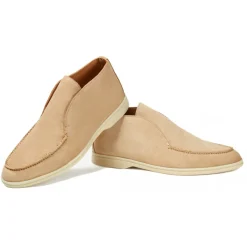 Viola Milano - Unlined City Suede Loafer - Beige - Handmade in Italy - Luxury Exclusive Collection - Avvenice
