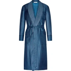 Viola Milano - Unlined Luxury Dressing Gown - Contrast Paisley Pattern - Handmade in Italy - Luxury Exclusive Collection - Avvenice