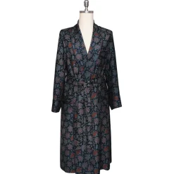 Viola Milano - Unlined Luxury Handprinted Silk Dressing Gown - Paisley Pattern - Handmade in Italy - Luxury Exclusive Collection - Avvenice