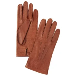 Viola Milano - Unlined Real Peccary Gloves - Camel - Handmade in Italy - Luxury Exclusive Collection - Avvenice