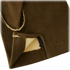 Viola Milano - Unlined Roe Deer Gloves - Army Green - Handmade in Italy - Luxury Exclusive Collection - Avvenice