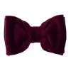 Viola Milano - Velvet Bow Tie - Bordeaux - Made in Italy - Luxury Exclusive Collection - Avvenice