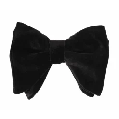 Viola Milano - Velvet Bow Tie - Black I - Made in Italy - Luxury Exclusive Collection - Avvenice