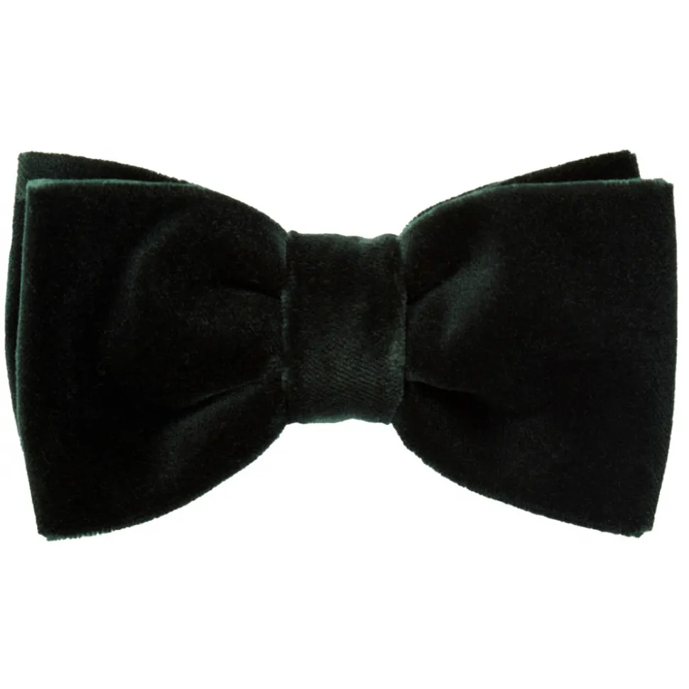 Viola Milano - Velvet Bow Tie - Forest - Handmade in Italy - Luxury Exclusive Collection - Avvenice