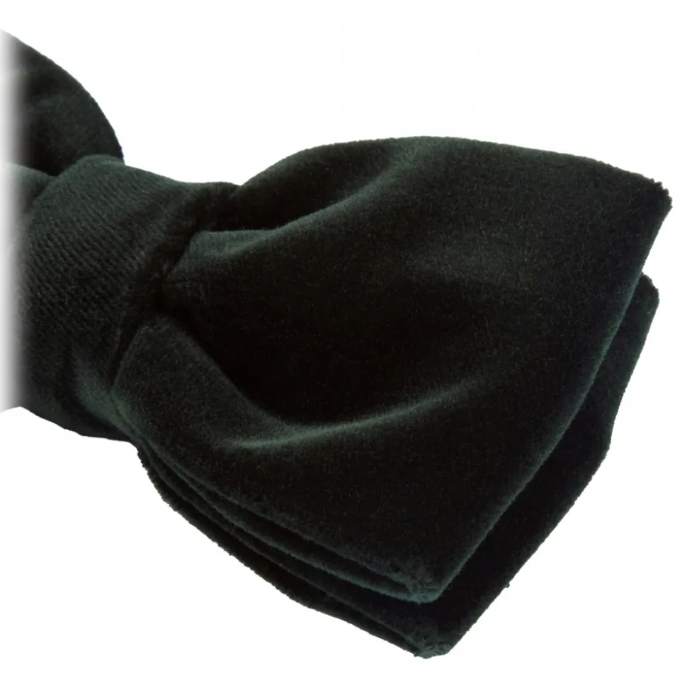 Viola Milano - Velvet Bow Tie - Forest - Handmade in Italy - Luxury Exclusive Collection - Avvenice
