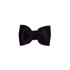 Viola Milano - Velvet Bow Tie - Black - Made in Italy - Luxury Exclusive Collection - Avvenice