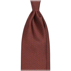 Viola Milano - Wave Chain Selftipped Italian Silk Tie - Navy/Wine - Handmade in Italy - Luxury Exclusive Collection - Avvenice