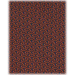 Viola Milano - Wave Chain Selftipped Italian Silk Tie - Navy/Wine - Handmade in Italy - Luxury Exclusive Collection - Avvenice