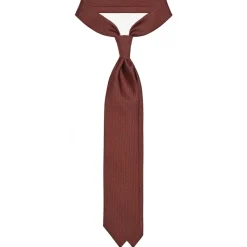 Viola Milano - Wave Chain Selftipped Italian Silk Tie - Navy/Wine - Handmade in Italy - Luxury Exclusive Collection - Avvenice