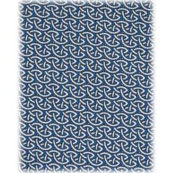 Viola Milano - Wave Chain Selftipped Italian Silk Tie - Navy/White - Handmade in Italy - Luxury Exclusive Collection - Avvenice