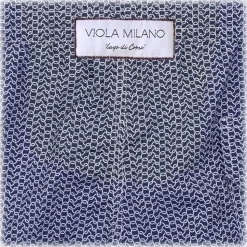 Viola Milano - Wave Pattern Printed Swimtrunks - Navy and White - Handmade in Italy - Luxury Exclusive Collection - Avvenice