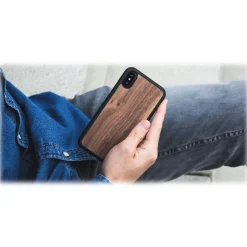 Woodcessories - Eco Bumper - Walnut Cover - Black - iPhone X / XS - Wooden Cover - Eco Case - Bumper Collection - Avvenice