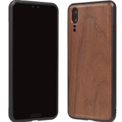 Woodcessories - Eco Bumper - Walnut Cover - Black - Huawei P20 - Wooden Cover - Eco Case - Bumper Collection - Avvenice