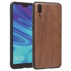 Woodcessories - Eco Bumper - Walnut Cover - Black - Huawei P20 - Wooden Cover - Eco Case - Bumper Collection - Avvenice