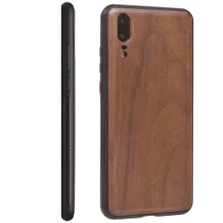 Woodcessories - Eco Bumper - Walnut Cover - Black - Huawei P20 - Wooden Cover - Eco Case - Bumper Collection - Avvenice