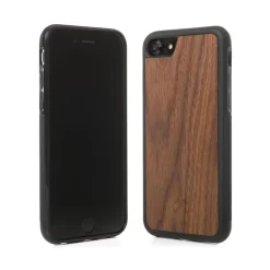 Woodcessories - Eco Bumper - Walnut Cover - Black - iPhone 8 Plus / 7 Plus - Wooden Cover - Eco Case - Bumper Collection - Avvenice