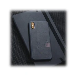 Woodcessories - Eco Bumper - Stone Cover - Volcano Black - iPhone 8 / 7 - Real Stone Cover - Eco Case - Bumper Collection - Avvenice