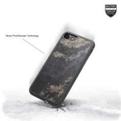 Woodcessories - Eco Bumper - Stone Cover - Camo Gray - iPhone 8 / 7 - Real Stone Cover - Eco Case - Bumper Collection - Avvenice