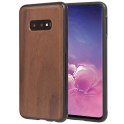 Woodcessories - Eco Bumper - Walnut Cover - Black - Samsung S10e - Wooden Cover - Eco Case - Bumper Collection - Avvenice