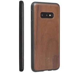 Woodcessories - Eco Bumper - Walnut Cover - Black - Samsung S10e - Wooden Cover - Eco Case - Bumper Collection - Avvenice