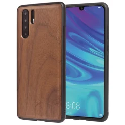Woodcessories - Eco Bumper - Walnut Cover - Black - Huawei P30 Pro - Wooden Cover - Eco Case - Bumper Collection - Avvenice