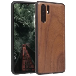Woodcessories - Eco Bumper - Walnut Cover - Black - Huawei P30 Pro - Wooden Cover - Eco Case - Bumper Collection - Avvenice