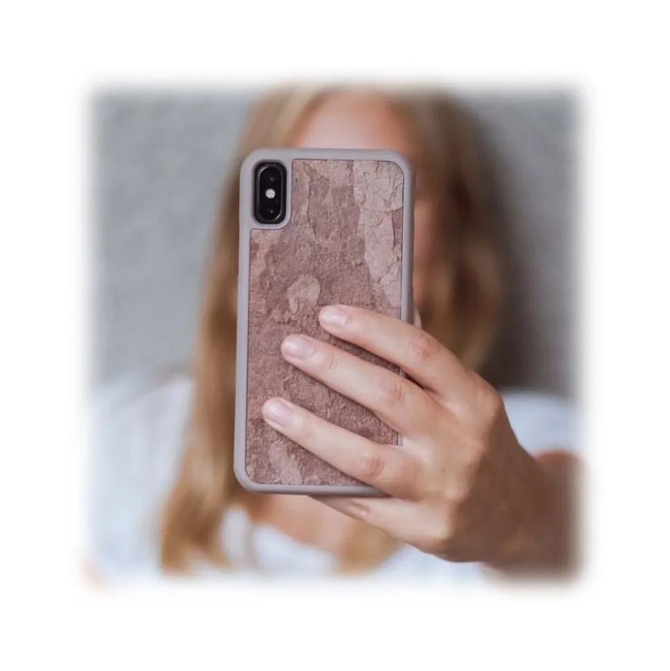 Woodcessories - Eco Bumper - Stone Cover - Camo Gray - iPhone X / XS - Real Stone Cover - Eco Case - Bumper Collection - Avvenice