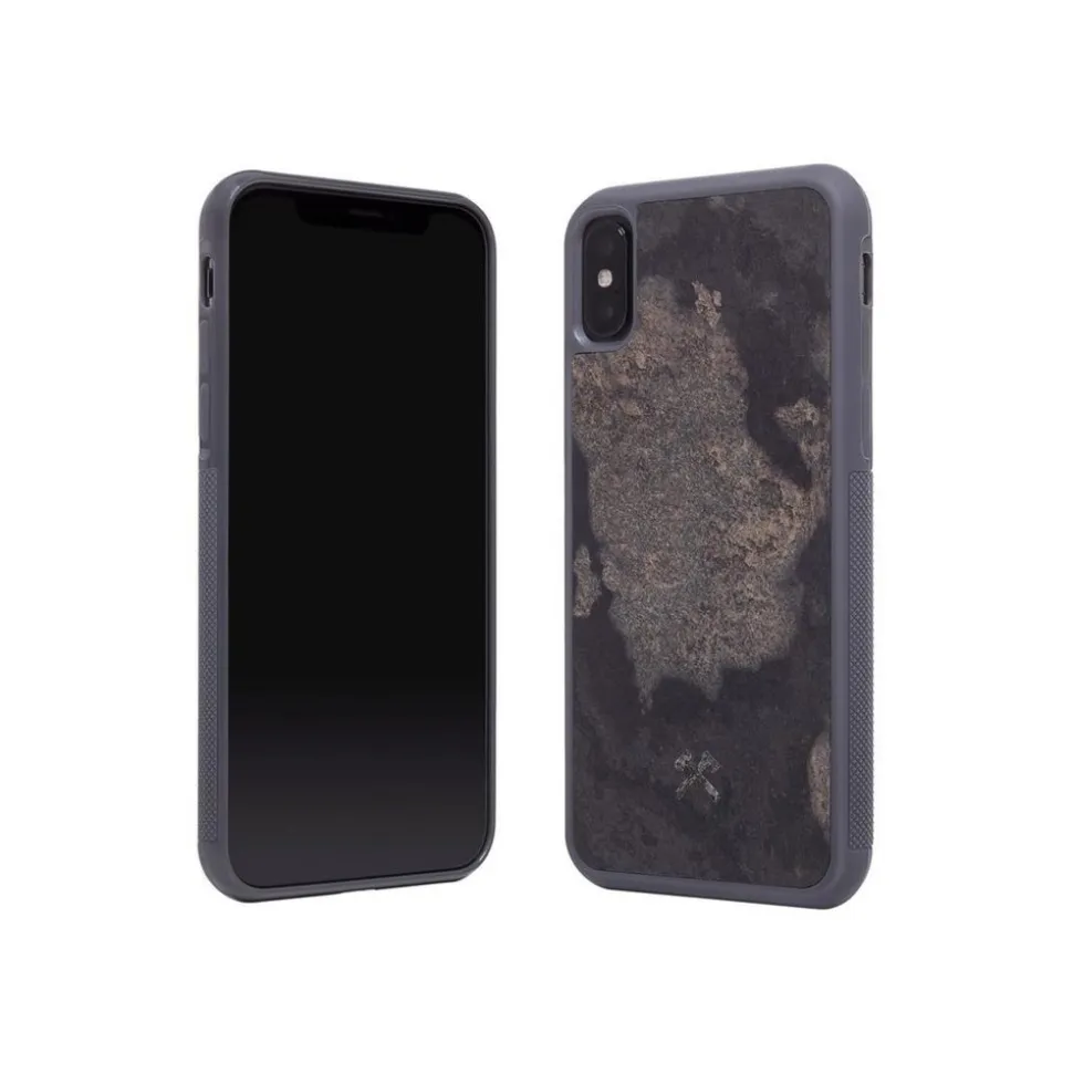 Woodcessories - Eco Bumper - Stone Cover - Camo Gray - iPhone X / XS - Real Stone Cover - Eco Case - Bumper Collection - Avvenice