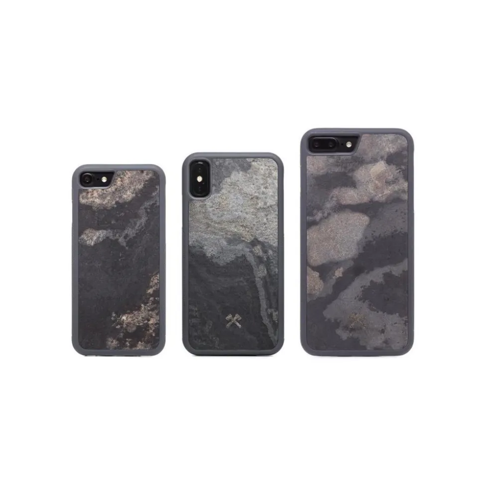 Woodcessories - Eco Bumper - Stone Cover - Camo Gray - iPhone X / XS - Real Stone Cover - Eco Case - Bumper Collection - Avvenice