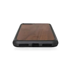 Woodcessories - Eco Bumper - Walnut Cover - Black - iPhone XR - Wooden Cover - Eco Case - Bumper Collection - Avvenice