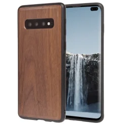 Woodcessories - Eco Bumper - Walnut Cover - Black - Samsung S10 - Wooden Cover - Eco Case - Bumper Collection - Avvenice