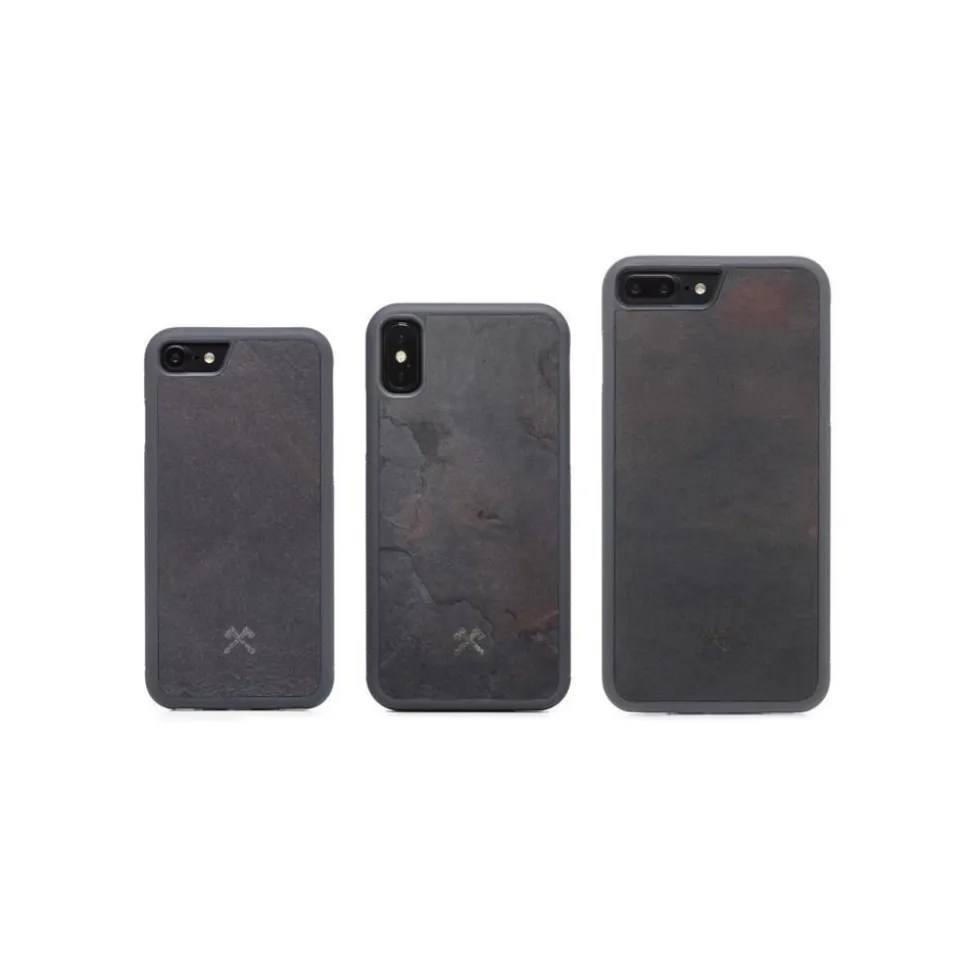 Woodcessories - Eco Bumper - Stone Cover - Volcano Black - iPhone XS Max - Real Stone Cover - Eco Case - Bumper Collection - Avvenice