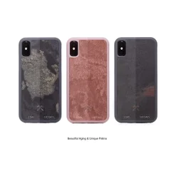 Woodcessories - Eco Bumper - Stone Cover - Volcano Black - iPhone XS Max - Real Stone Cover - Eco Case - Bumper Collection - Avvenice