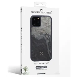 Woodcessories - Eco Bumper - Stone Cover - Camo Gray - iPhone 11 Pro Max - Real Stone Cover - Eco Case - Bumper Collection - Avvenice
