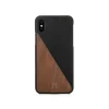 Woodcessories - Eco Split - Walnut Cover - Black - iPhone XR - Wooden Cover - Eco Case - Split Collection - Avvenice
