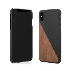 Woodcessories - Eco Split - Walnut Cover - Black - iPhone XR - Wooden Cover - Eco Case - Split Collection - Avvenice